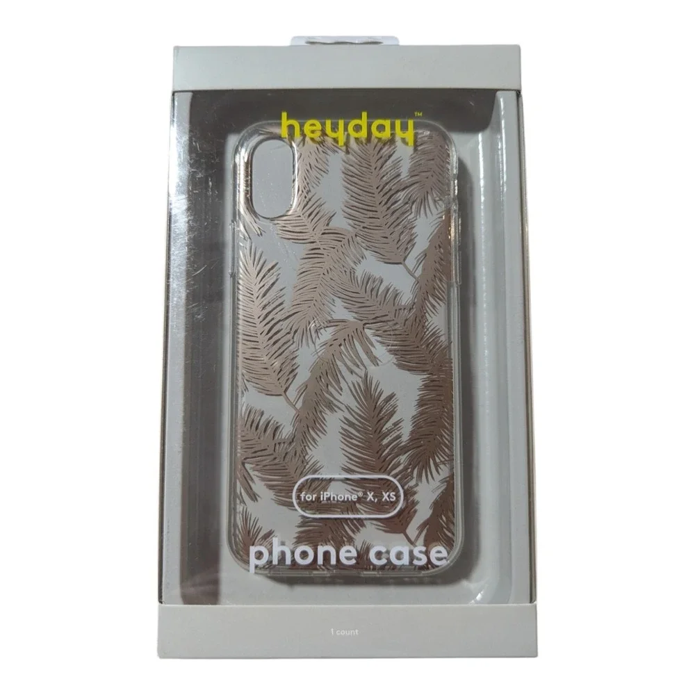 L2. Heyday Phone Case For Apple iPhone X‎ / XS -  Rose Gold Feathers Case